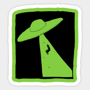 Alien Abduction Sticker